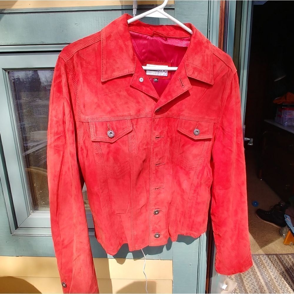 KOC Casa de la Piel Burnt Orange Lamb Suede Jacket - Picture 8 of 8